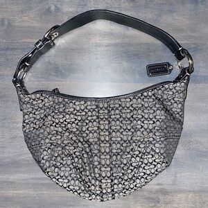 Coach Black and Gray Hobo Bag